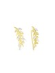 Boucles d'oreilles en argent sterling plaqué or avec zircons C... | Boucles d'oreilles