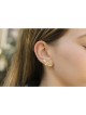 Boucles d'oreilles en argent sterling plaqué or avec zircons C... | Boucles d'oreilles