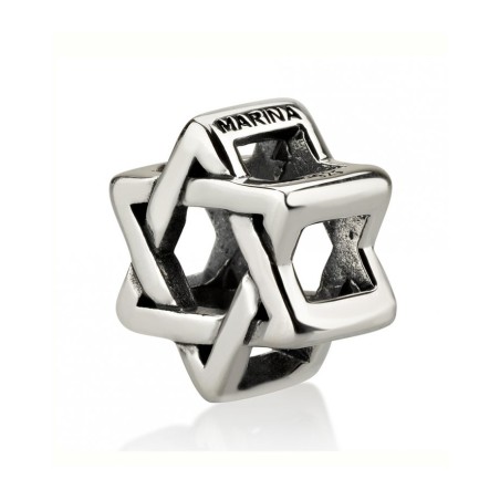 Sterling Silver Star of David Charm for Bracelet o... | Judaica Charms