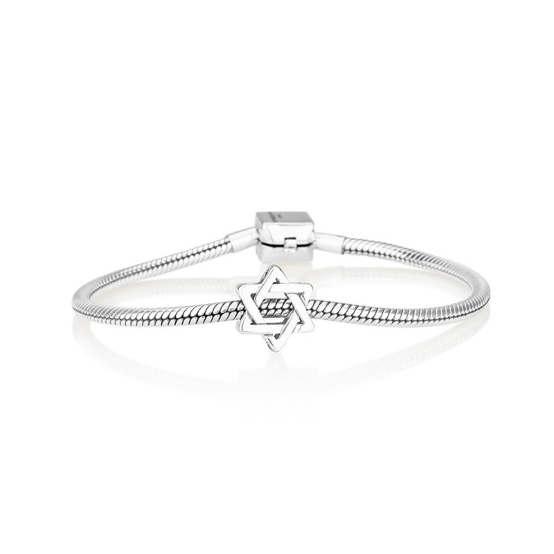 Sterling Silver Star of David Charm for Bracelet o... | Judaica Charms