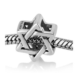 Sterling Silver Star of David Charm for Bracelet o... | Judaica Charms