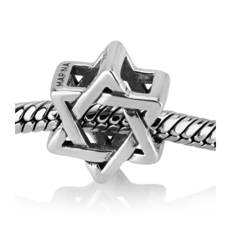Sterling Silver Star of David Charm for Bracelet o... | Judaica Charms