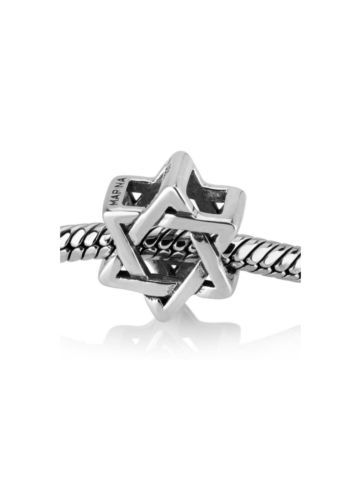 Sterling Silver Star of David Charm for Bracelet o... | Judaica Charms