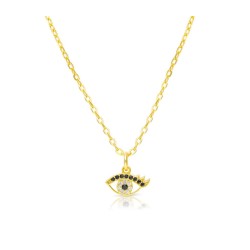 Collier en argent sterling plaqué avec or jaune E... | Pendentif juif