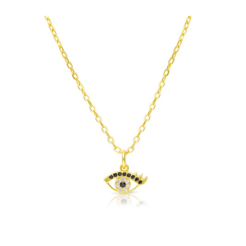 Collier en argent sterling plaqué avec or jaune E... | Pendentif juif