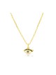 Collier en argent sterling plaqué avec or jaune E... | Pendentif juif