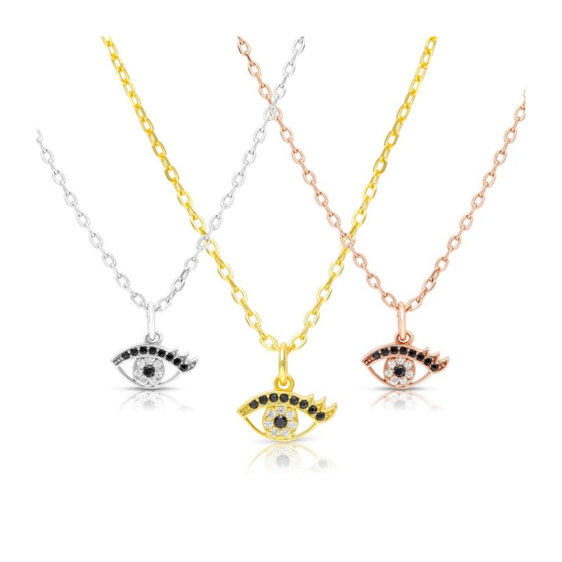 Collier en argent sterling plaqué avec or jaune E... | Pendentif juif