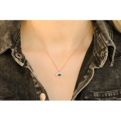 Sterling Silver Necklace with Rose Gold Plate Pend... | Jewish Pendant