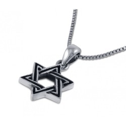 Decorative Star of David Pendant Necklace Sterling Si... | Men Jewelry