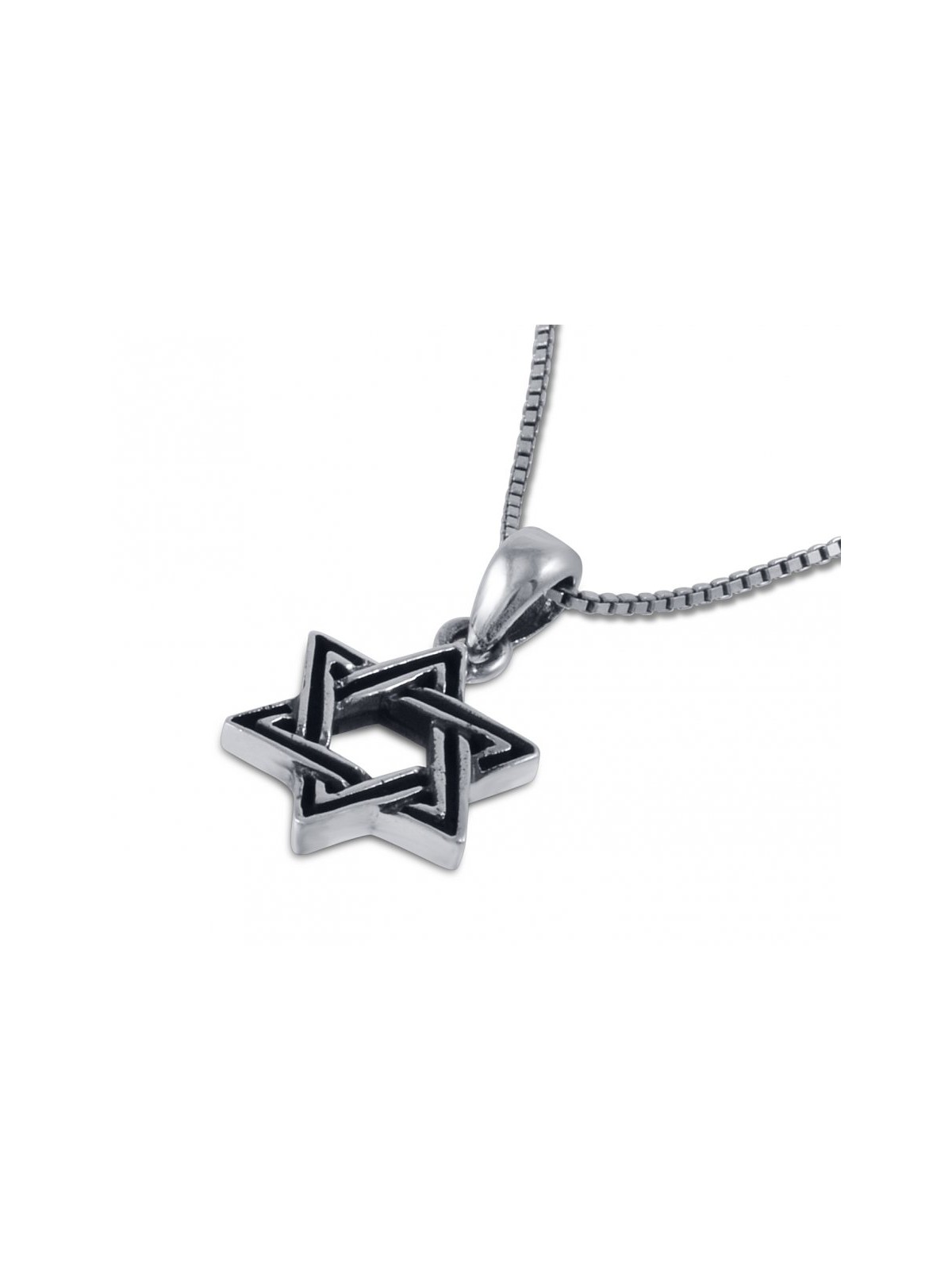 Decorative Star of David Pendant Necklace Sterling Si... | Men Jewelry