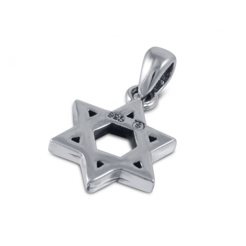 Decorative Star of David Pendant Necklace Sterling Si... | Men Jewelry