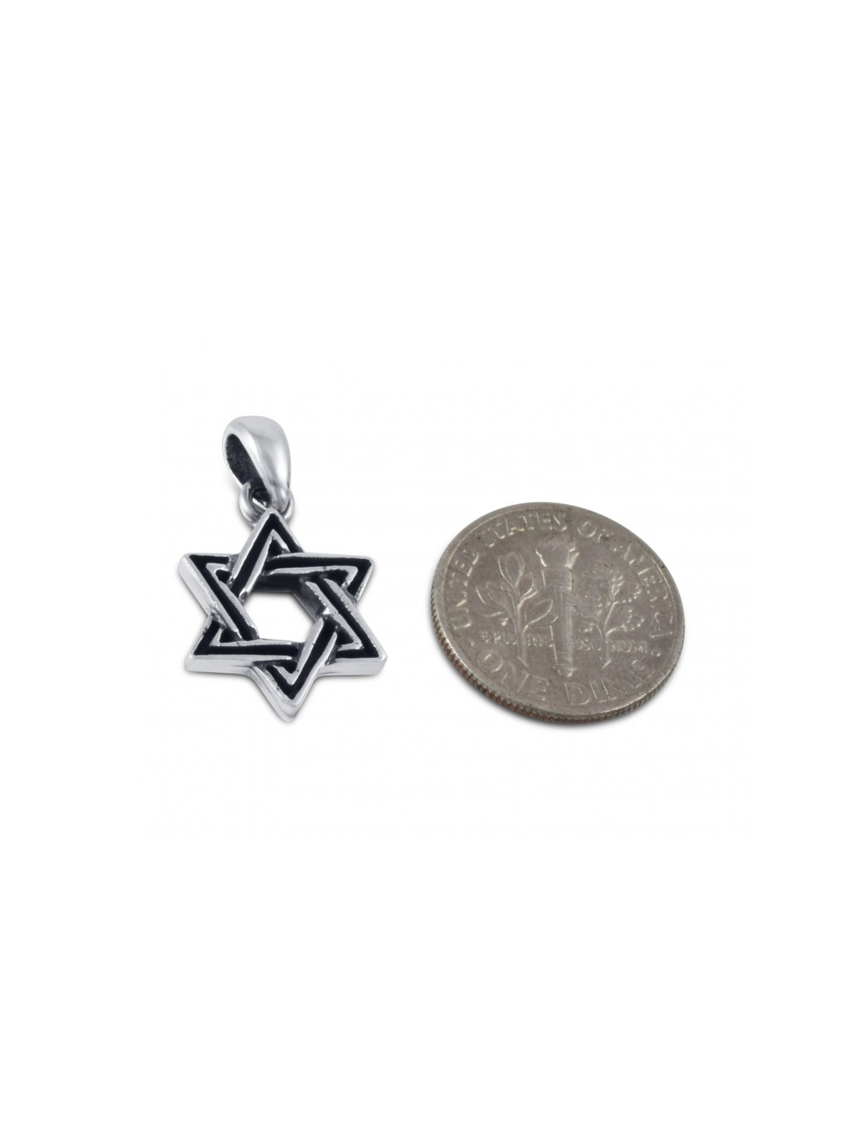 Decorative Star of David Pendant Necklace Sterling Si... | Men Jewelry