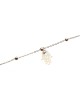 Anklet Gold Rhodium with Gold Beads and Hamsa | Judaica Anklets