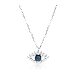 Collier en argent sterling avec pendentif mauvais œil et zircons... | Pendentif juif