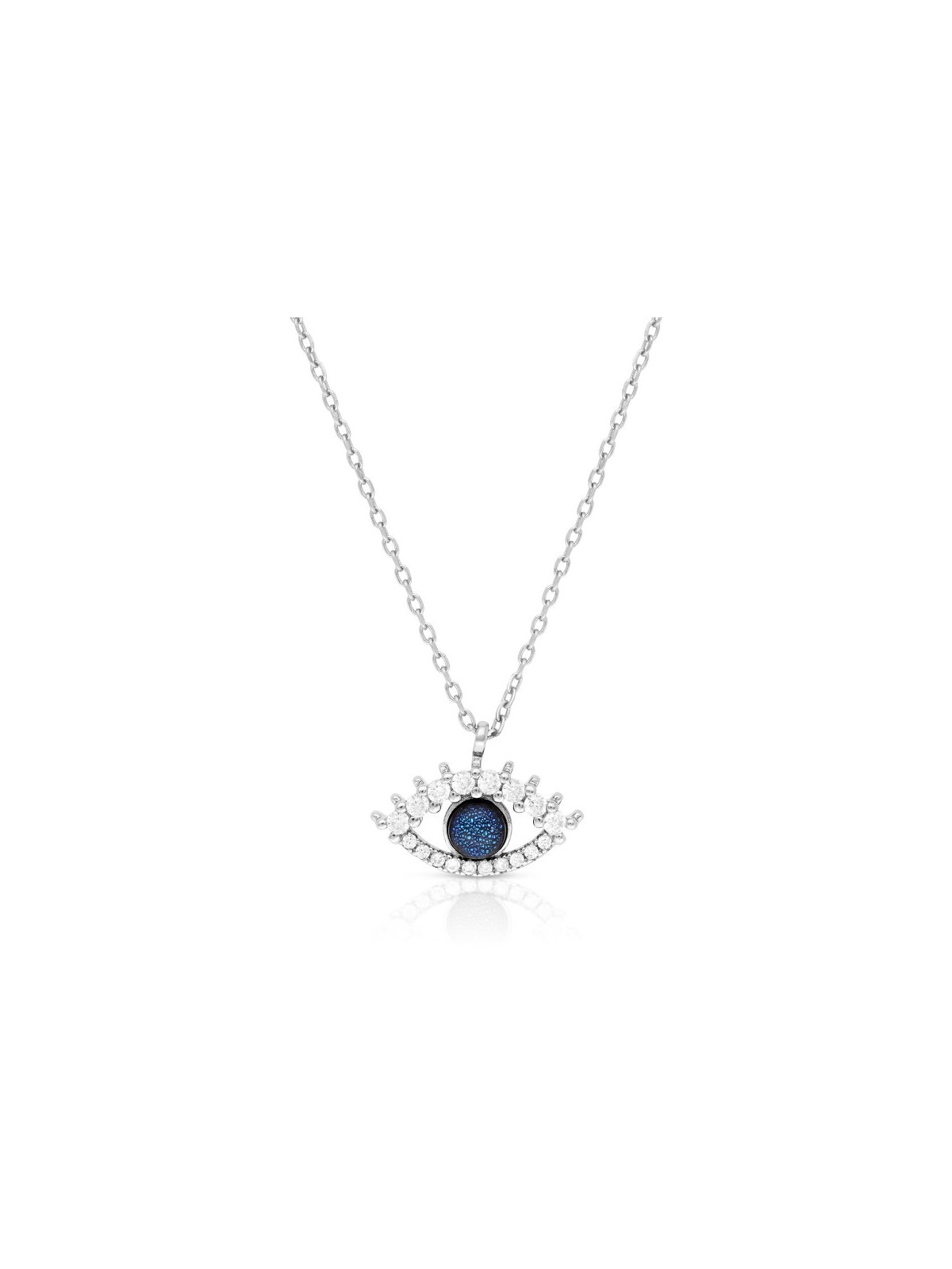 Collier en argent sterling avec pendentif mauvais œil et zircons... | Pendentif juif