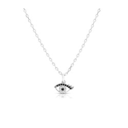 925 Sterling Silver Necklace with Blue White Zirco... | Jewish Pendant