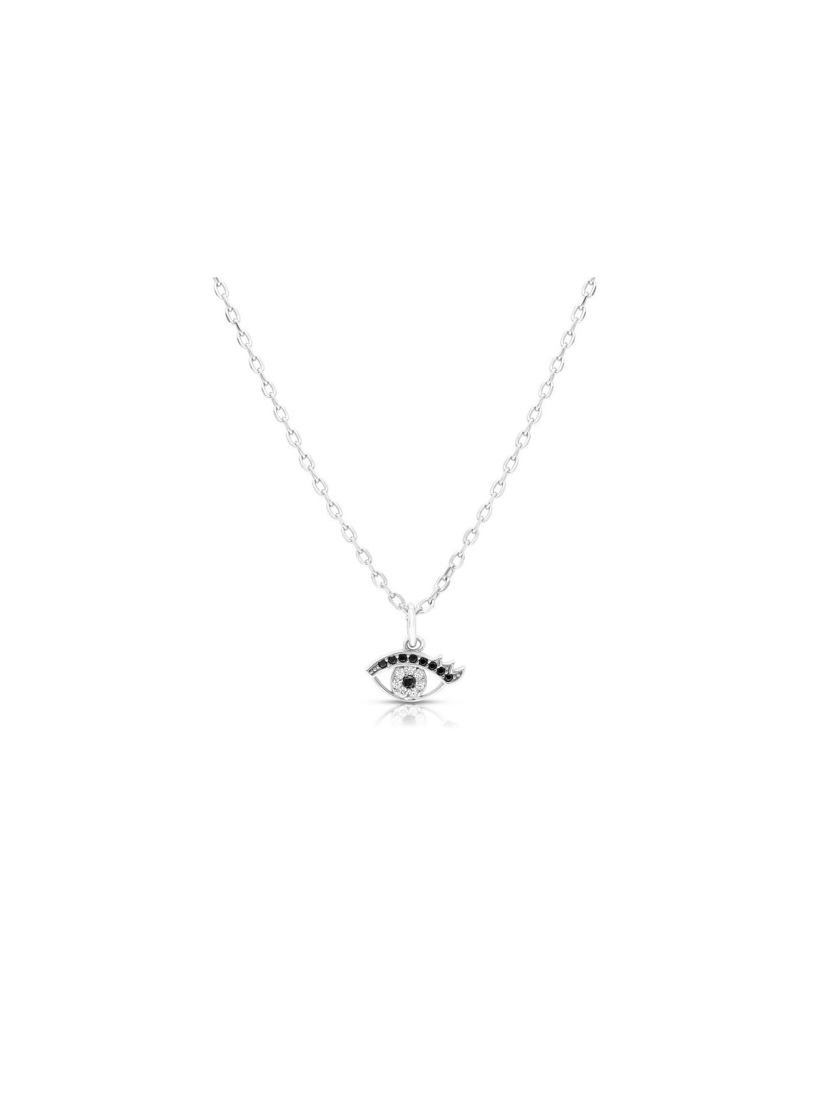 925 Sterling Silver Necklace with Blue White Zirco... | Jewish Pendant