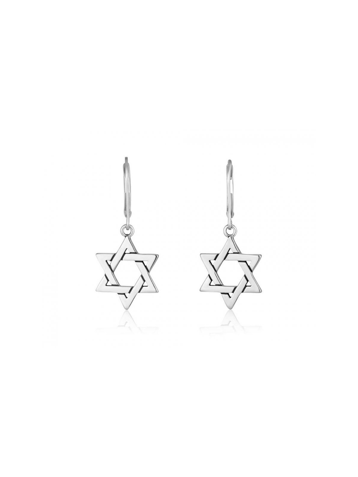 Sterling Silver Dangle Earrings Star of David | Earrings