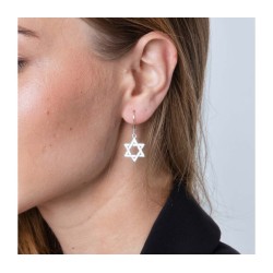 Sterling Silver Dangle Earrings Star of David | Earrings