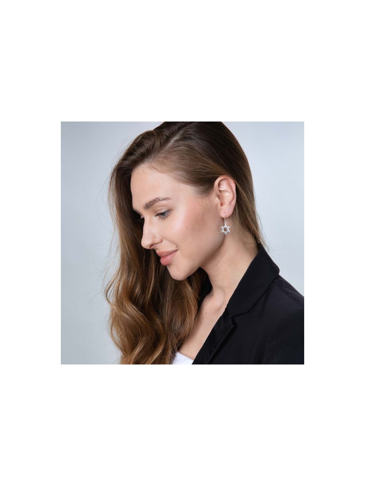 Sterling Silver Dangle Earrings Star of David | Earrings