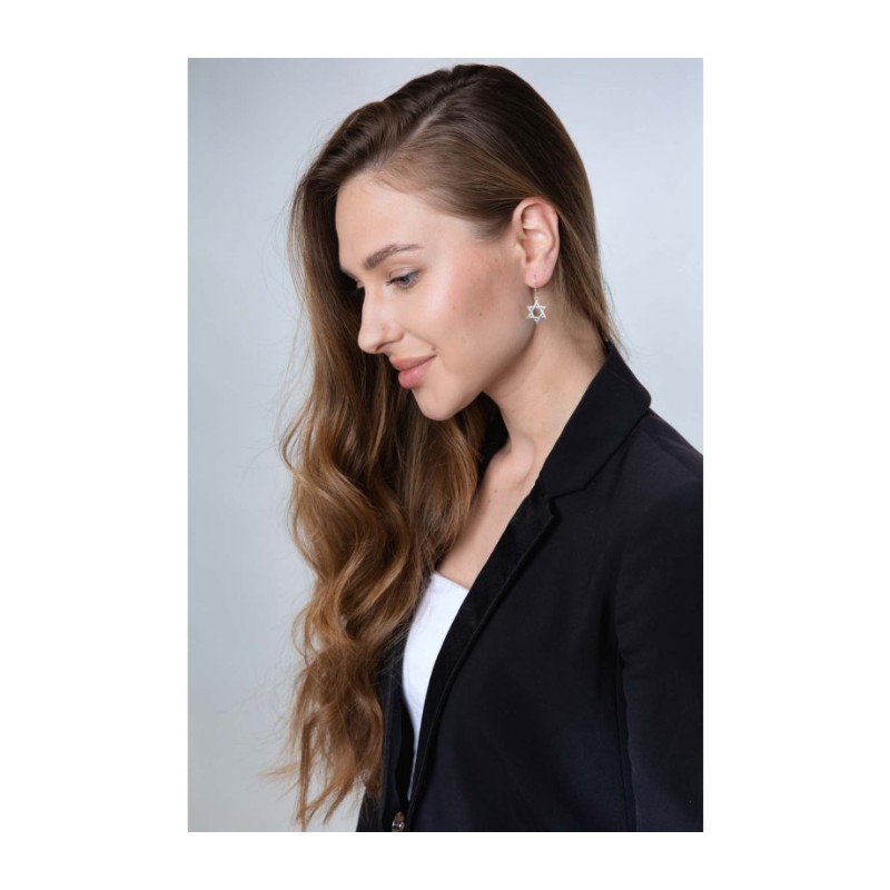 Sterling Silver Dangle Earrings Star of David | Earrings