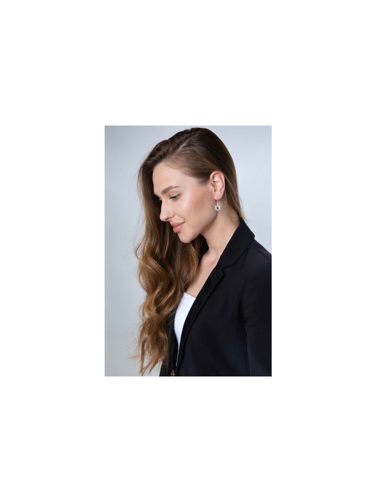 Sterling Silver Dangle Earrings Star of David | Earrings