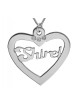 Silver English Heart Custom Name Necklace | Personalized Jewelry