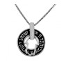Hamsa and Shema Yisrael Sterling Silver Pendant Ne... | Jewish Pendant