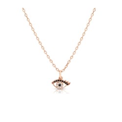 Sterling Silver Necklace with Rose Gold Plate and ... | Jewish Pendant