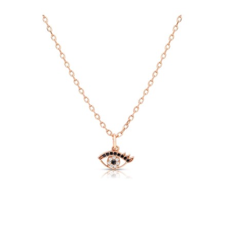 Sterling Silver Necklace with Rose Gold Plate and ... | Jewish Pendant