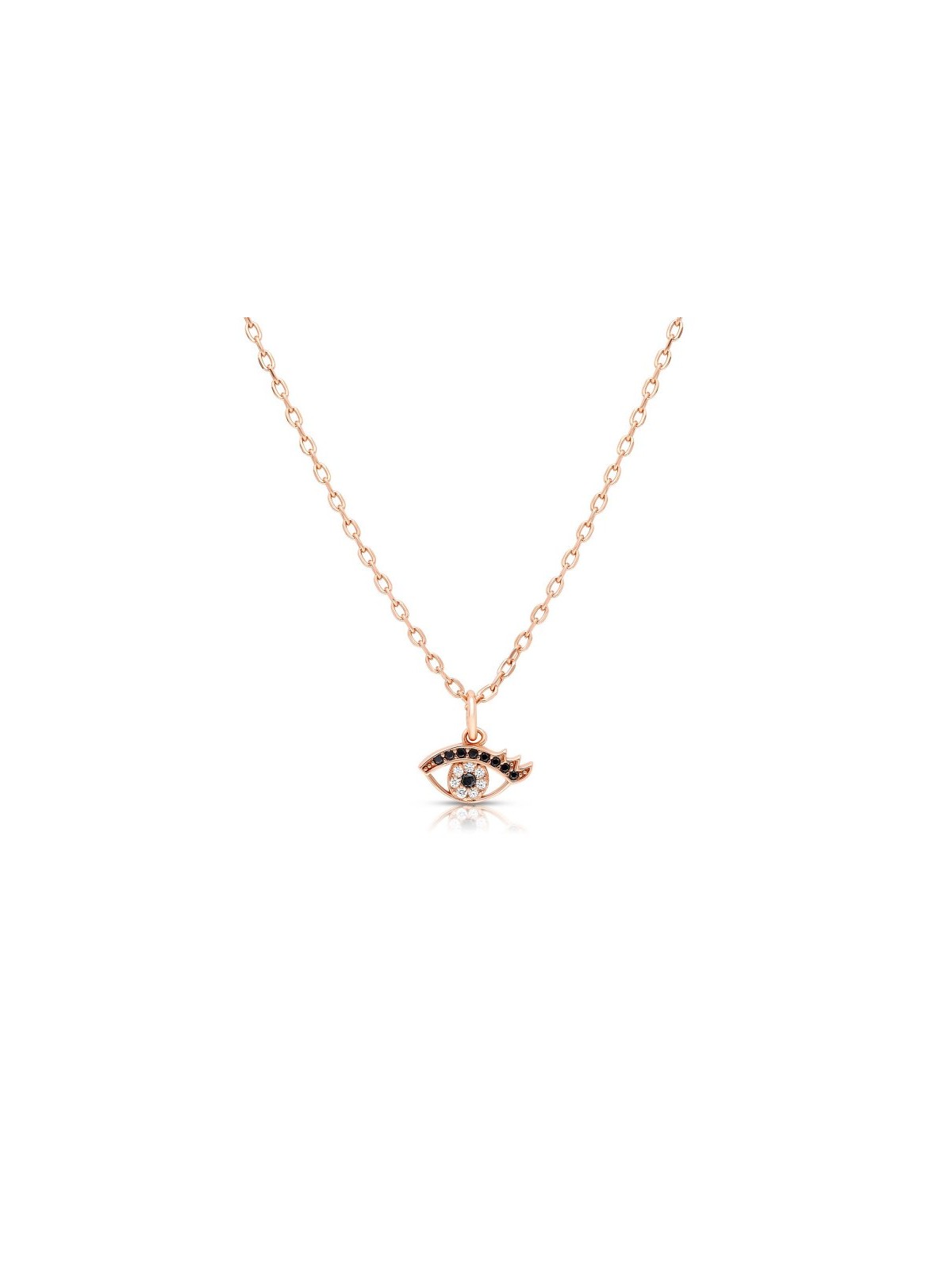 Sterling Silver Necklace with Rose Gold Plate and ... | Jewish Pendant