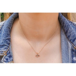 Sterling Silver Necklace with Rose Gold Plate and ... | Jewish Pendant