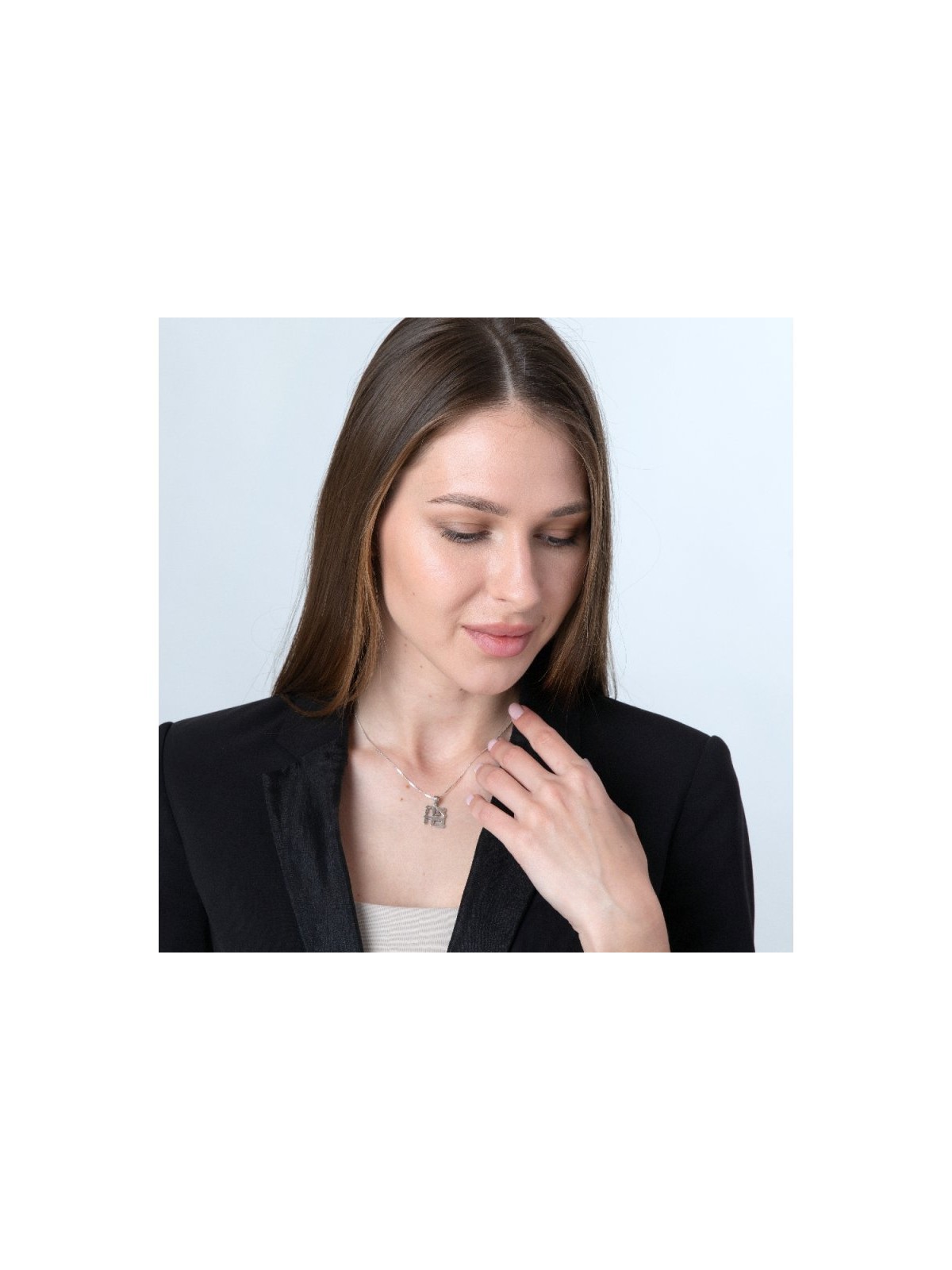 Sterling Silver Pendant Necklace Ahava Love in Hebrew | Jewish Pendant