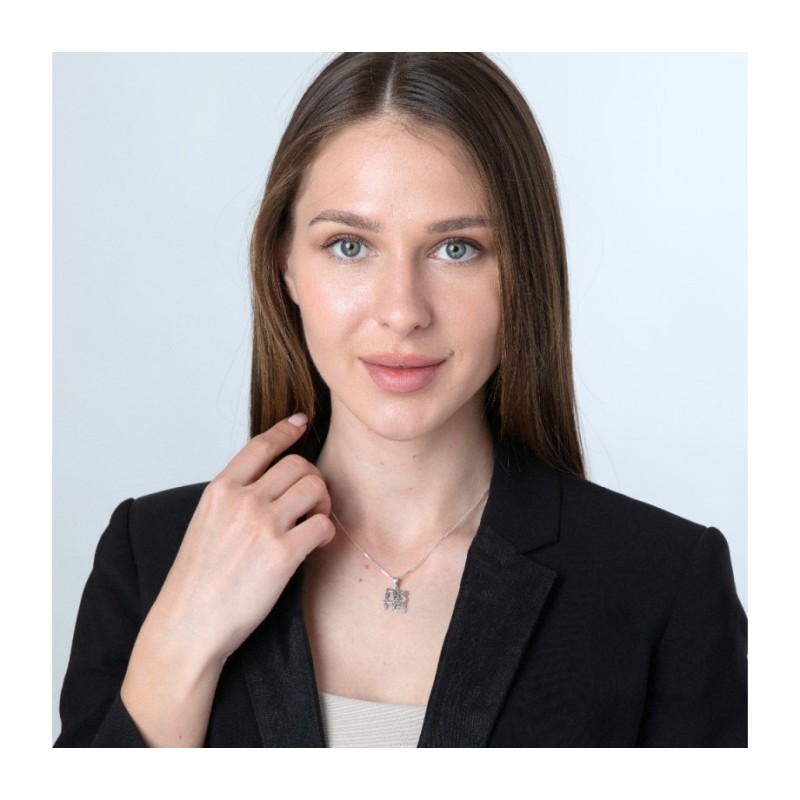 Sterling Silver Pendant Necklace Ahava Love in Hebrew | Jewish Pendant