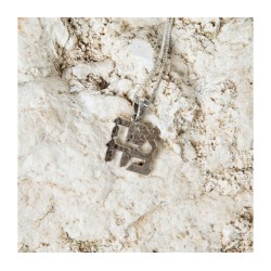 Sterling Silver Pendant Necklace Ahava Love in Hebrew | Jewish Pendant