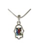 Hamsa Breastplate Rhodium Necklace | Hamsa Necklace