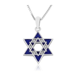 Sterling Silver Double Star of David Pend... | Jewish Gift from Israel