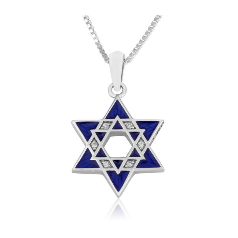 Sterling Silver Double Star of David Pend... | Jewish Gift from Israel