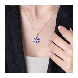 Sterling Silver Double Star of David Pend... | Jewish Gift from Israel