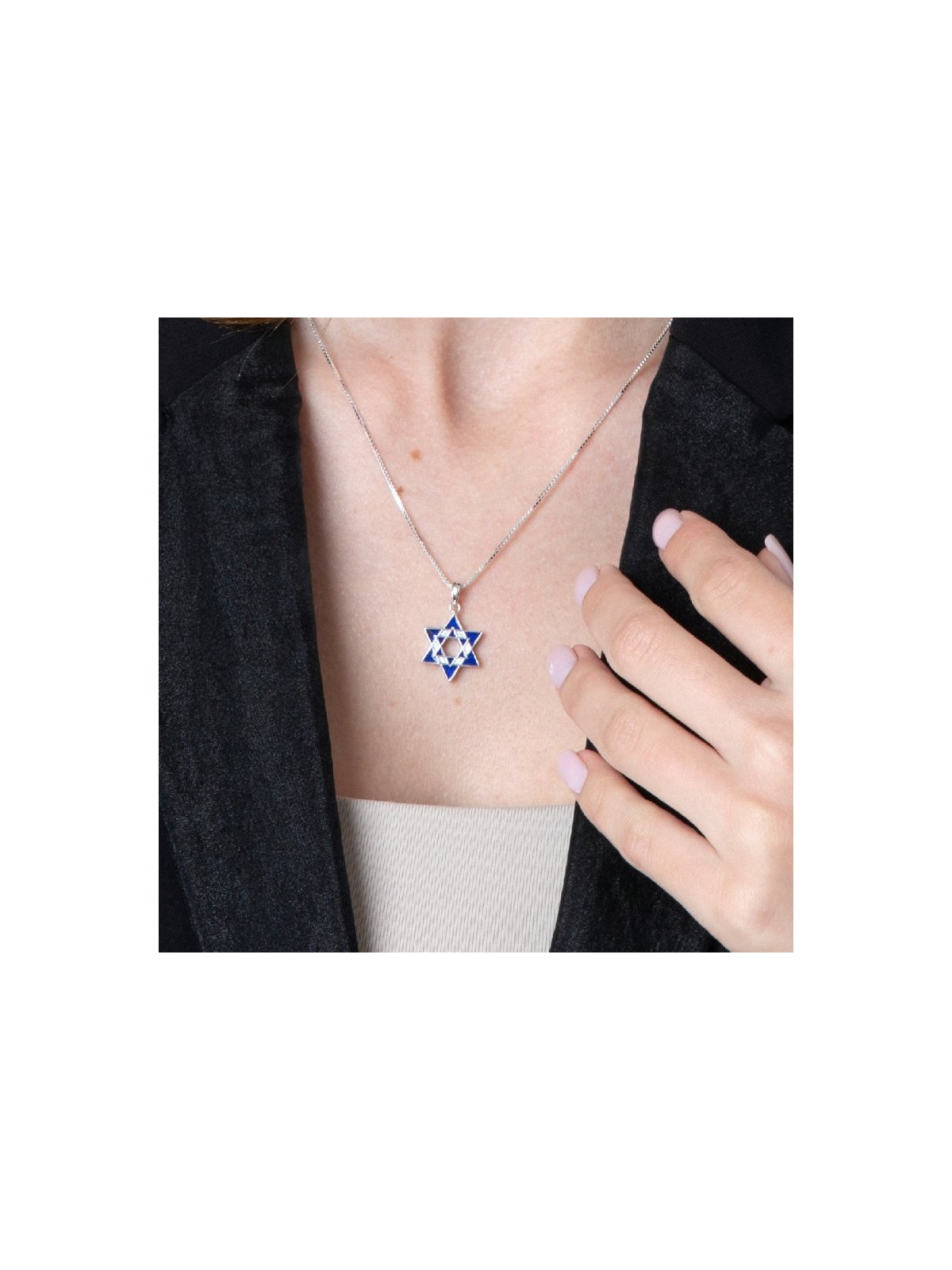 Sterling Silver Double Star of David Pend... | Jewish Gift from Israel