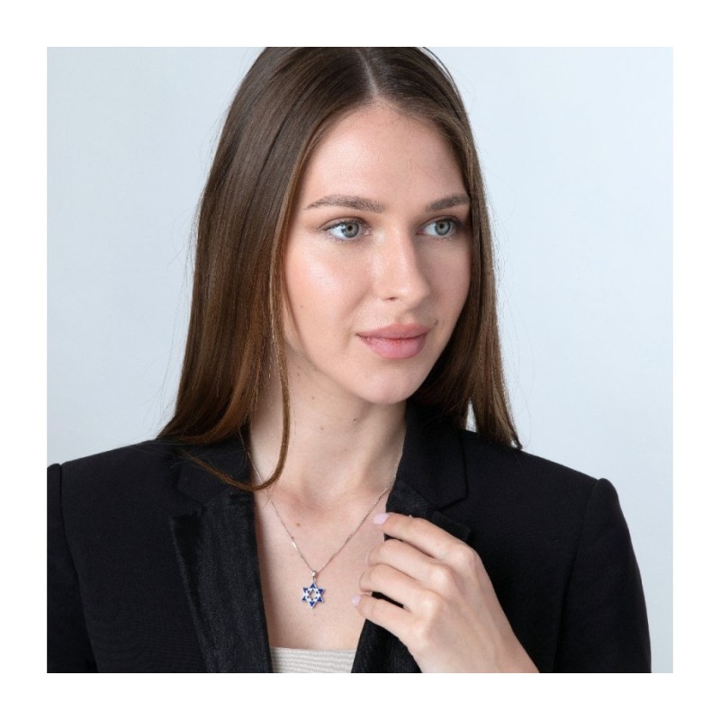 Sterling Silver Double Star of David Pend... | Jewish Gift from Israel