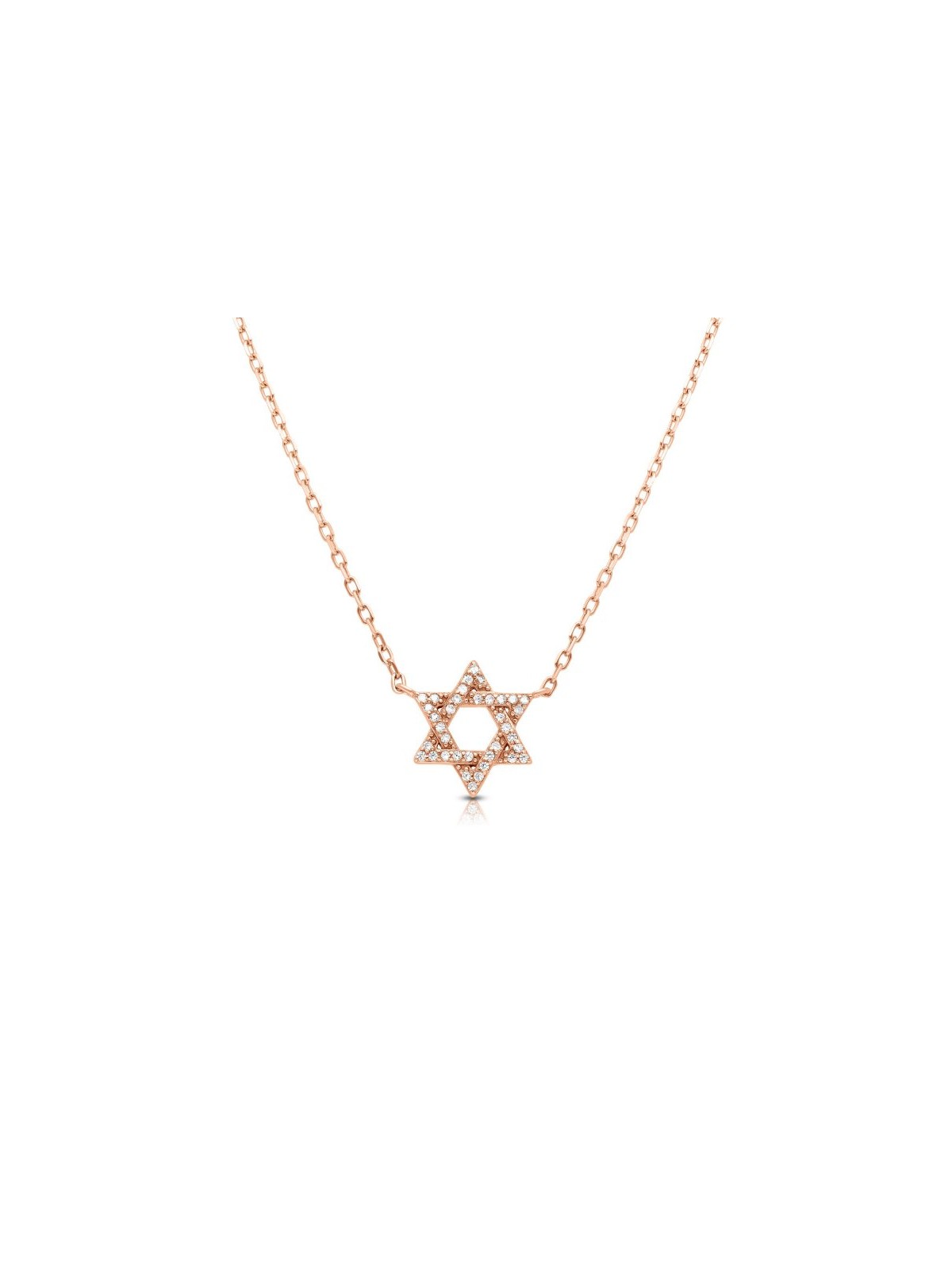 Collier en argent sterling plaqué or rose... | Bijoux de mode israéliens