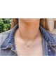 Collier en argent sterling plaqué or rose... | Bijoux de mode israéliens