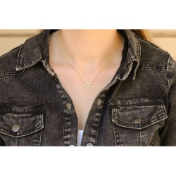 Yellow Gold Plated Sterling Silver Neckla... | Israeli Fashion Jewelry