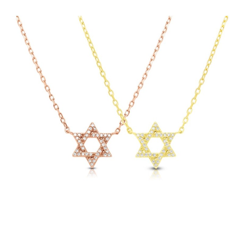 Collier en argent sterling plaqué or jaune... | Bijoux de mode israéliens