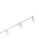 Anklet Gold Rhodium Chain with Gold Hamsas | Judaica Anklets