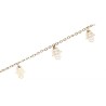 Anklet Gold Rhodium Chain with Gold Hamsas | Judaica Anklets