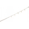 Anklet Gold Rhodium Chain with Gold Hamsas | Judaica Anklets