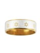 Stainless Steel Two Tone Ring with Small Gold Stars ... | Jewish Rings