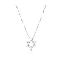 Collier en argent sterling Étoile de David Pe... | Bijoux de mode israéliens